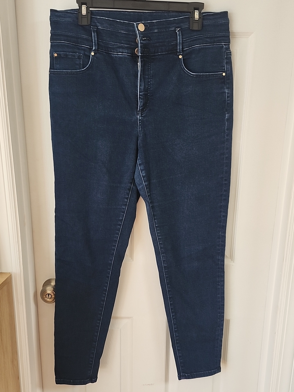 Ann Taylor Dark Indigo High-Rise Skinny Jeans